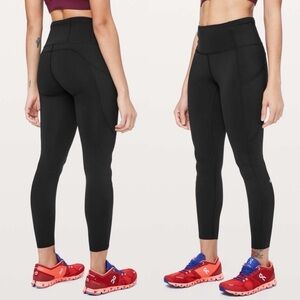 Lululemon Fast & Free 7/8 Tight II Sz 6 *Non-Reflective Nulux 25" In Black